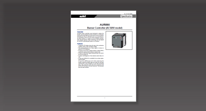 Model AUR890(120V) Spec sheet